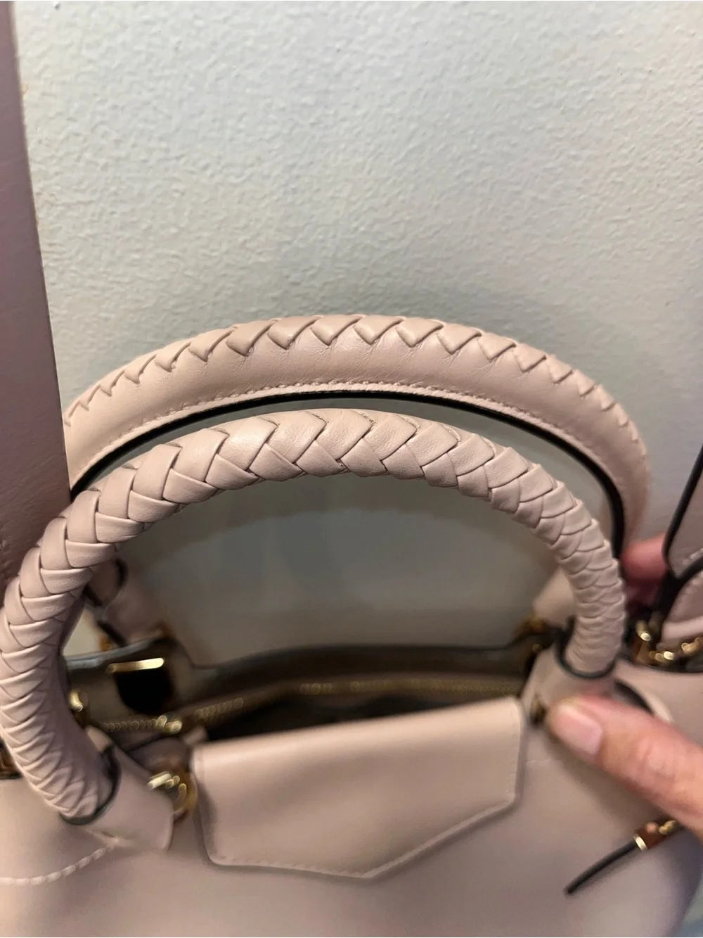 Michael Kors Blush Pink Leather Shoulder Bag with Matching Wallet